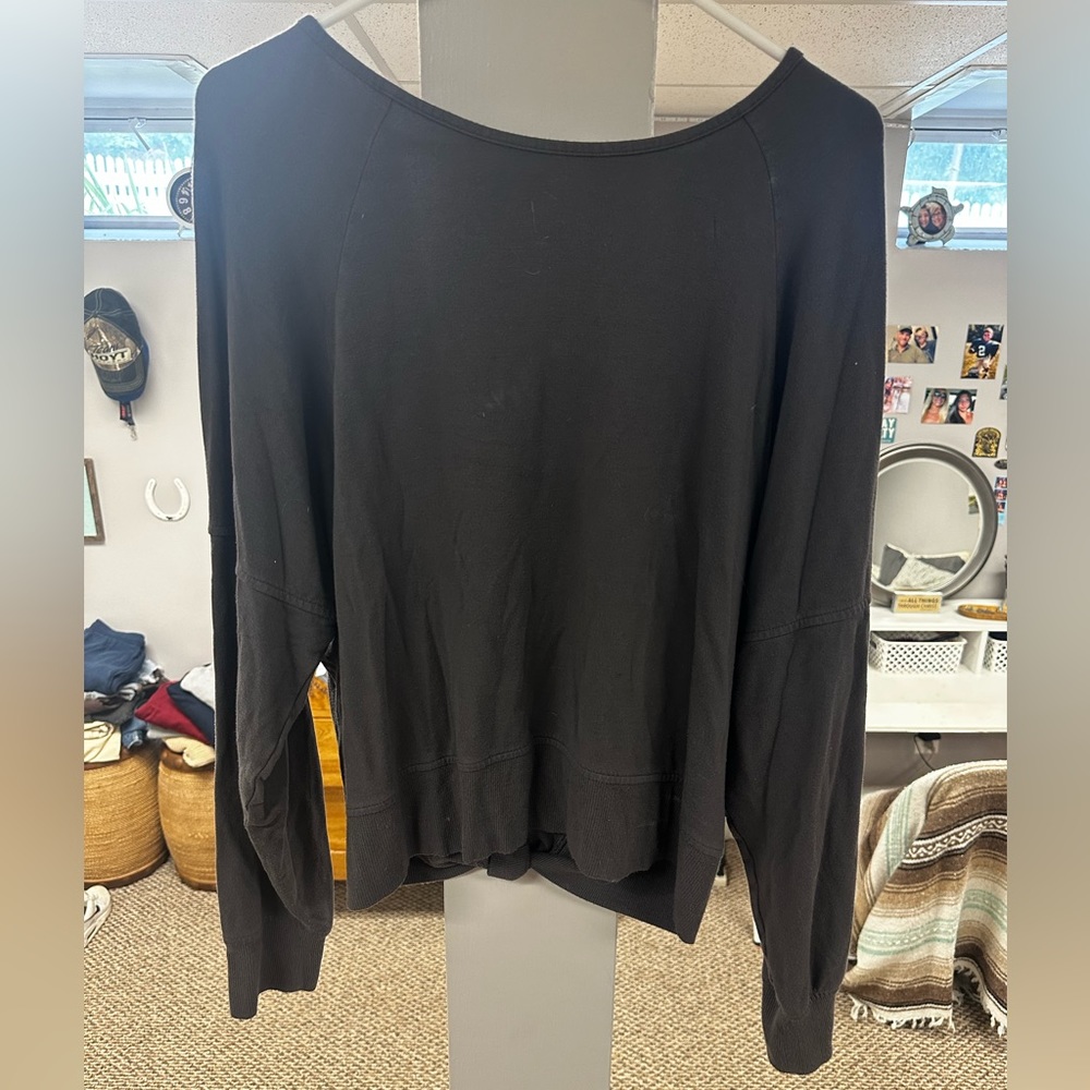 Open back long sleeve sweater